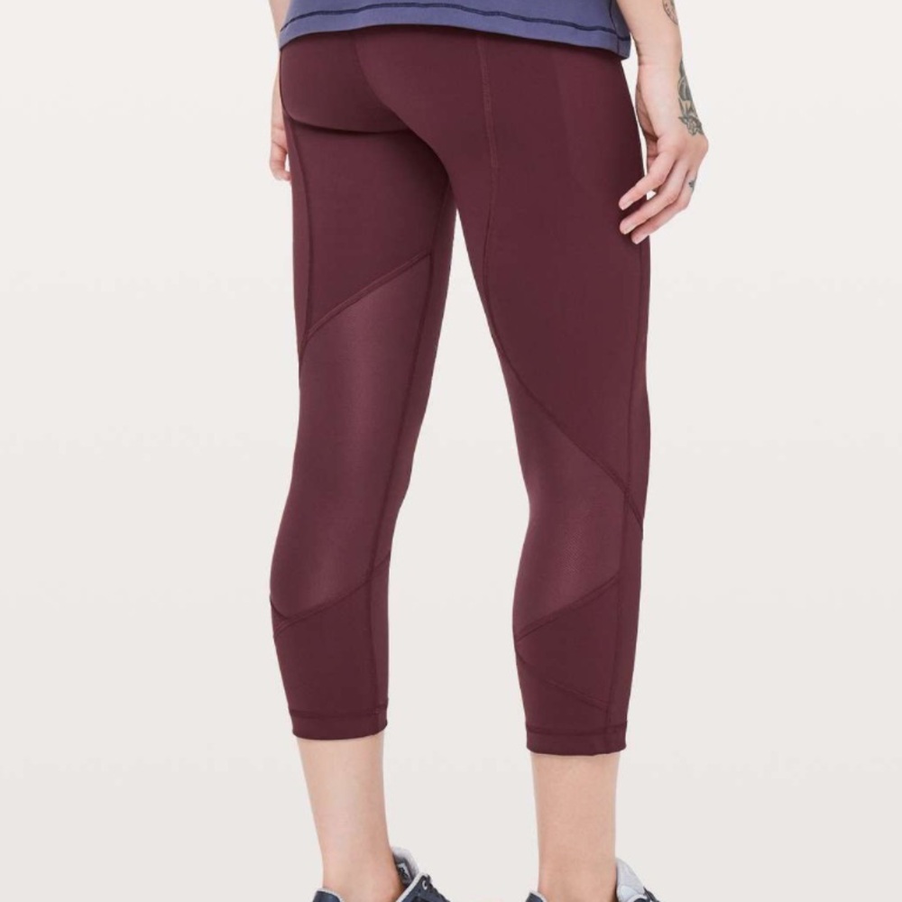 Lululemon Athletica Pace Rival Crop Leggings 22โ size 4 Dark Adobe W6BAVS